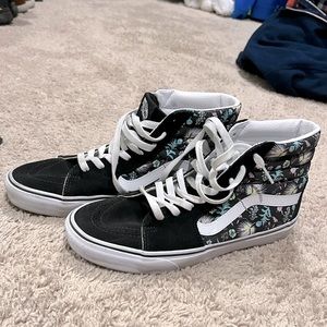Vans Hi Sk8 Floral Shoes Size 9M 10.5W